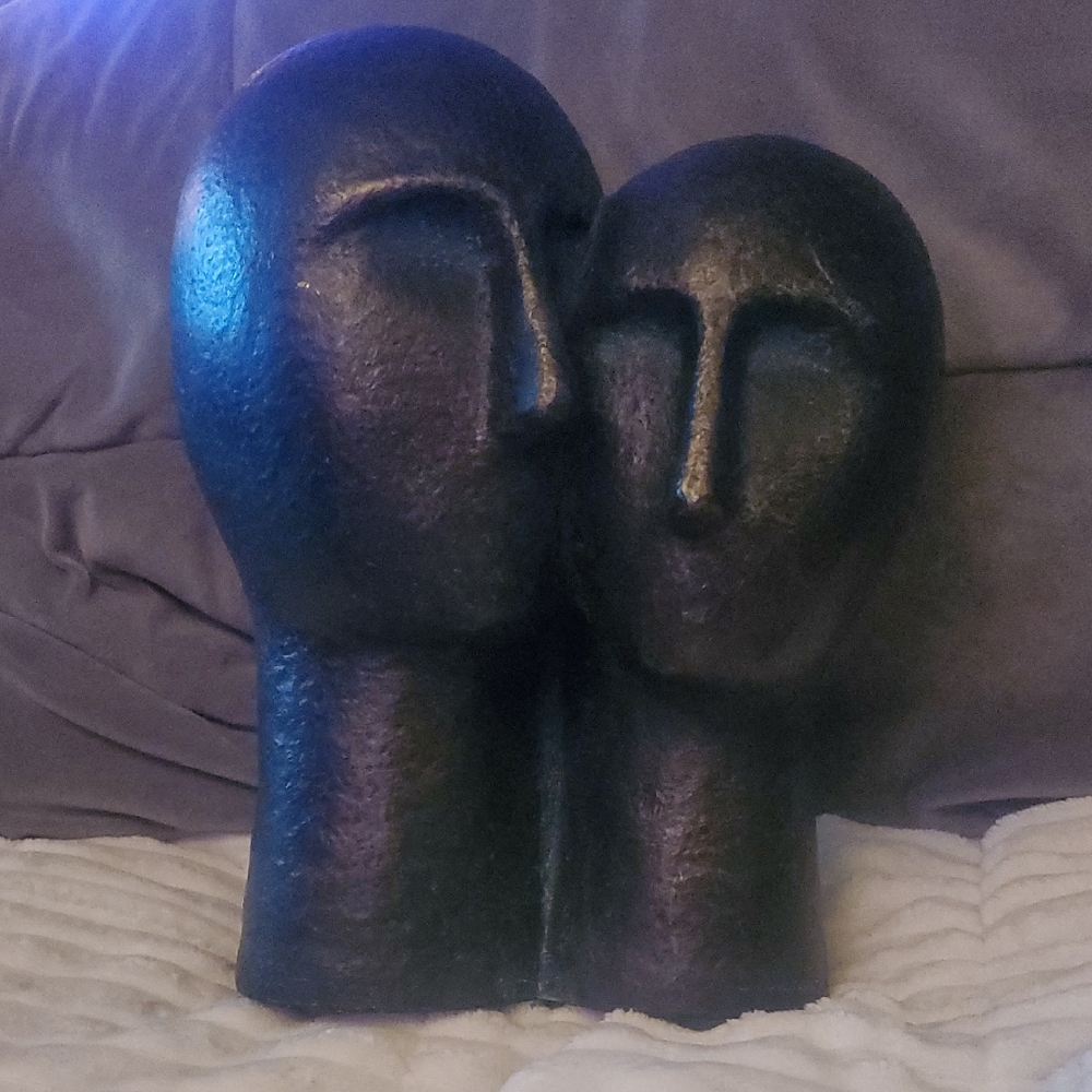Abstract Black Sculpture - Dual Faces